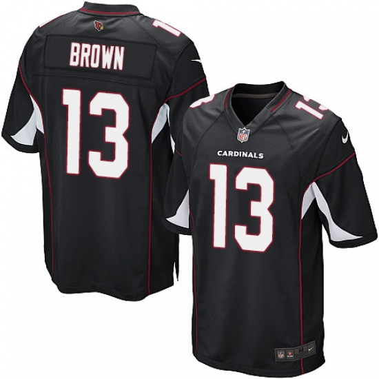 Men's Nike Arizona Cardinals 13 Jaron Brown Game Black Alternate NFL Jersey
