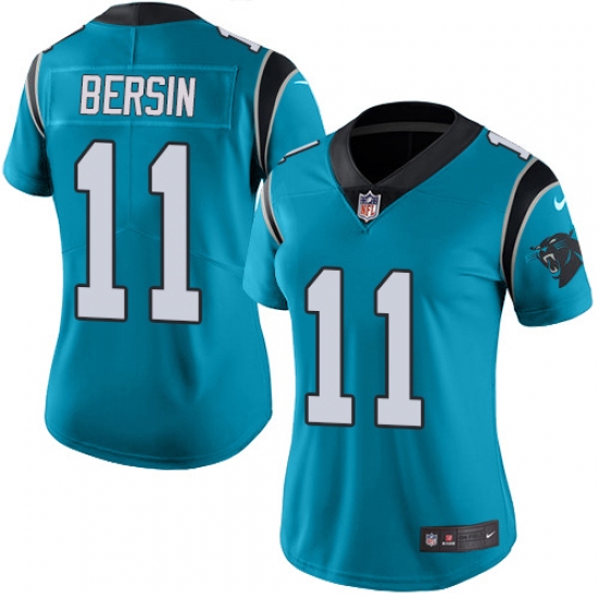 Women's Nike Carolina Panthers 11 Brenton Bersin Blue Alternate Vapor Untouchable Limited Player NFL Jersey