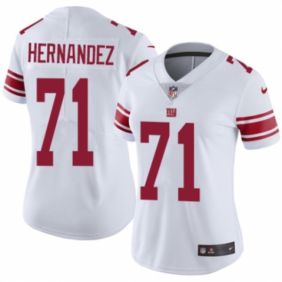 Women's Nike New York Giants 71 Will Hernandez White Vapor Untouchable Limited Player NFL Jersey