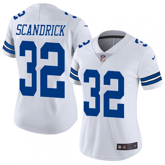 Women's Nike Dallas Cowboys 32 Orlando Scandrick White Vapor Untouchable Limited Player NFL Jersey