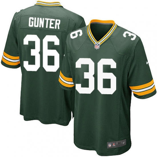 Men's Nike Green Bay Packers 36 LaDarius Gunter Game Green Team Color NFL Jersey