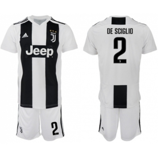 Juventus 2 De Sciglio Home Soccer Club Jersey
