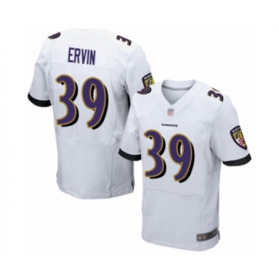 Men's Baltimore Ravens 39 Tyler Ervin Limited Olive 2017 Salute to Service Football Jersey