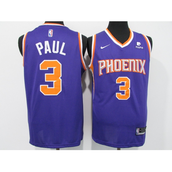 Men's Phoenix Suns 3 Chris Paul Nike Purple Swingman Jersey