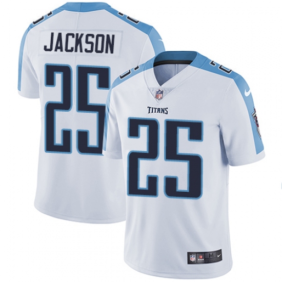 Men's Nike Tennessee Titans 25 Adoree' Jackson White Vapor Untouchable Limited Player NFL Jersey
