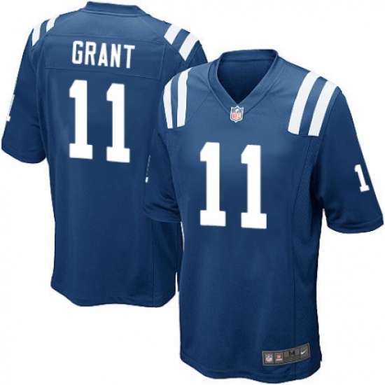 Men's Nike Indianapolis Colts 11 Ryan Grant Game Royal Blue Team Color NFL Jersey