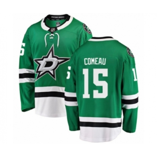 Youth Dallas Stars 15 Blake Comeau Authentic Green Home Fanatics Branded Breakaway NHL Jersey