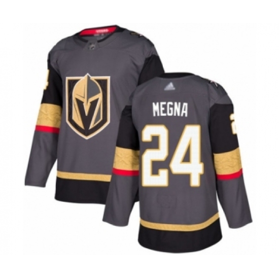 Men's Vegas Golden Knights 24 Jaycob Megna Authentic Gray Home Hockey Jersey