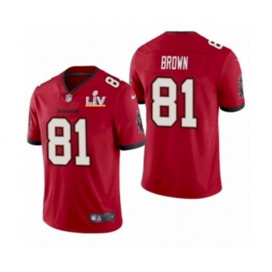 Youth Tampa Bay Buccaneers 81 Antonio Brown Red 2021 Super Bowl LV Jersey