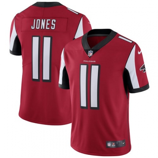 Youth Nike Atlanta Falcons 11 Julio Jones Red Team Color Vapor Untouchable Limited Player NFL Jersey