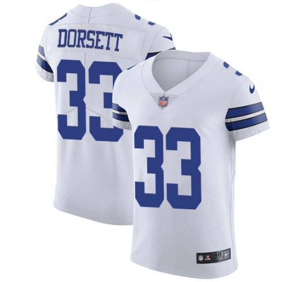Men's Nike Dallas Cowboys 33 Tony Dorsett Elite White NFL Jersey