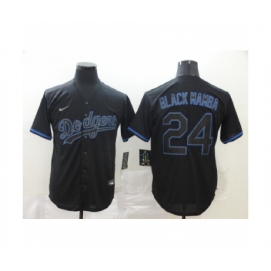 Los Angeles Dodgers 24 Kobe Bryant Black Shadow 2020 Cool Base jerseys