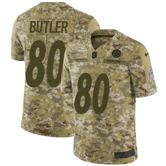 Youth Nike Pittsburgh Steelers 80 Jack Butler Limited Camo 2018 Salute to Service NFL Jersey