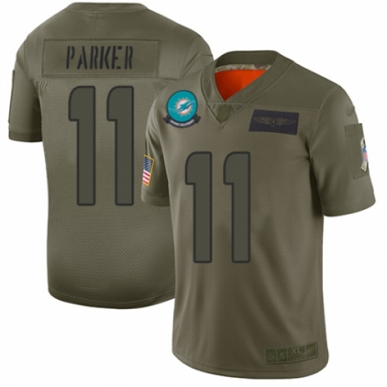 Men's Miami Dolphins 11 DeVante Parker Limited Camo 2019 Salute to Service Football Jersey