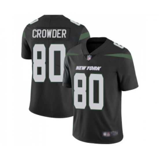 Youth New York Jets 80 Jamison Crowder Black Alternate Vapor Untouchable Limited Player Football Jersey