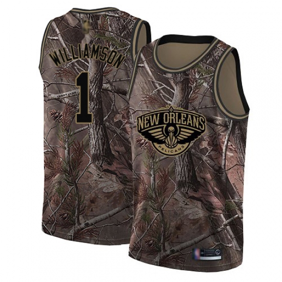 Youth Nike New Orleans Pelicans 1 Zion Williamson Camo NBA Swingman Realtree Collection Jersey