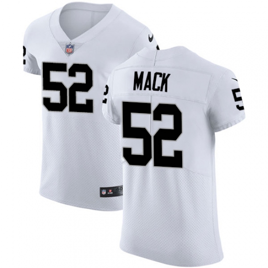 Men's Nike Oakland Raiders 52 Khalil Mack White Vapor Untouchable Elite Player NFL Jersey