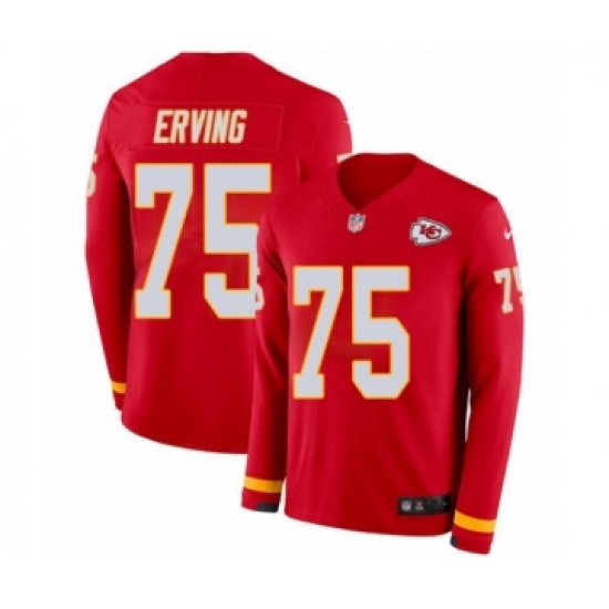 Youth Nike Kansas City Chiefs 75 Cameron Erving Limited Red Therma Long Sleeve NFL Jersey