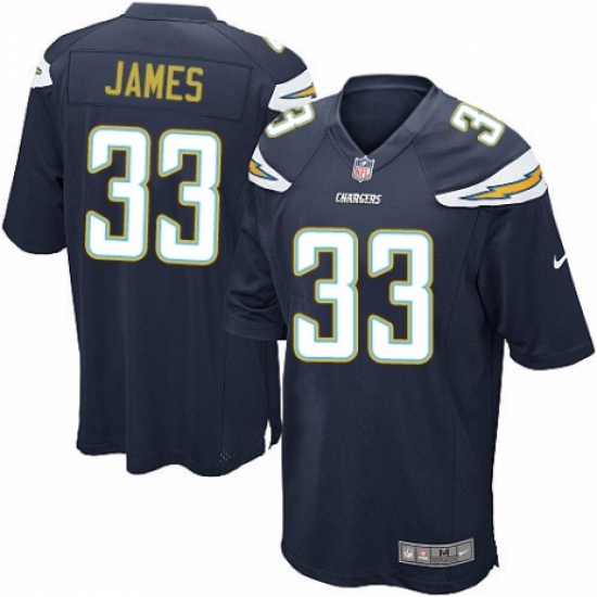 Men's Nike Los Angeles Chargers 33 Derwin James Game Navy Blue Team Color NFL Jersey