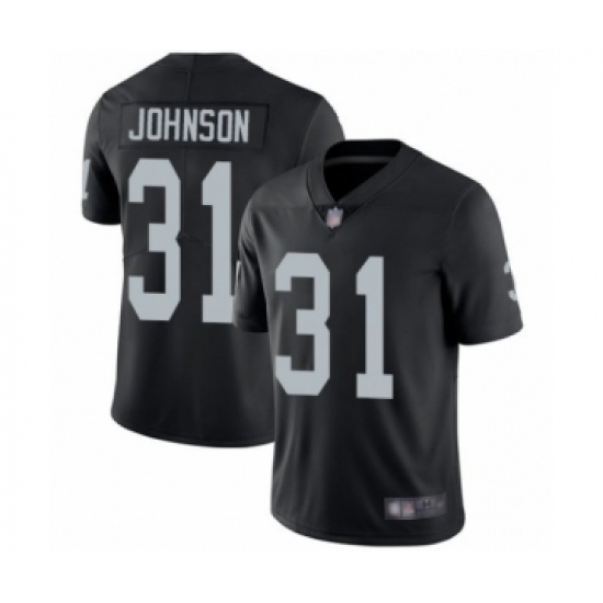Youth Oakland Raiders 31 Isaiah Johnson Black Team Color Vapor Untouchable Elite Player Football Jersey