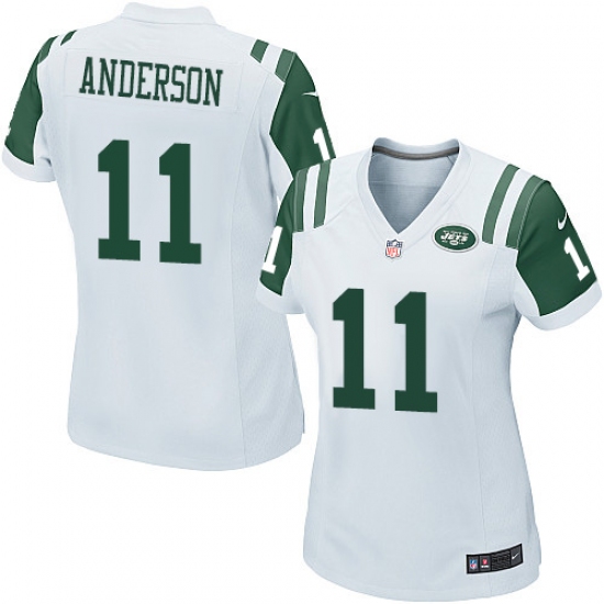 Women's Nike New York Jets 11 Robby Anderson Game White NFL Jersey