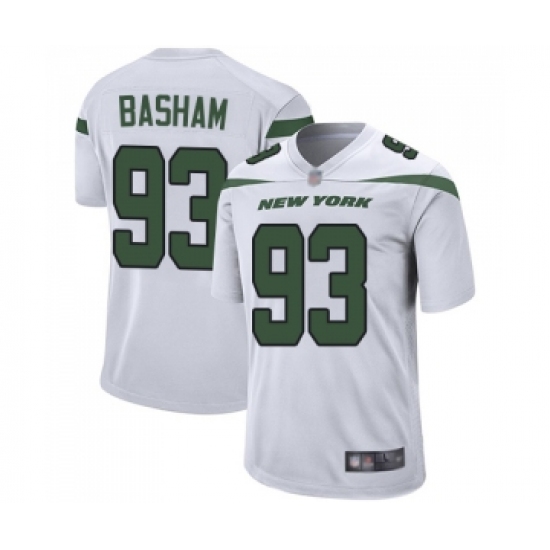 Men's New York Jets 93 Tarell Basham Game White Football Jersey
