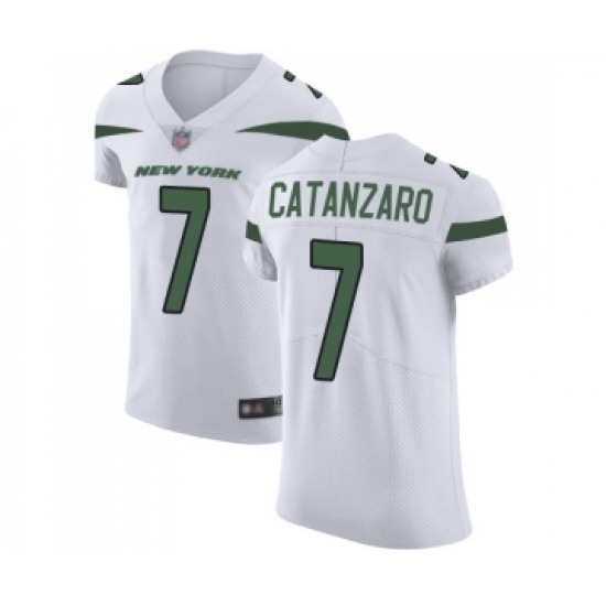 Men's New York Jets 7 Chandler Catanzaro White Vapor Untouchable Elite Player Football Jersey