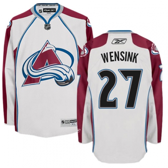 Youth Reebok Colorado Avalanche 27 John Wensink Authentic White Away NHL Jersey