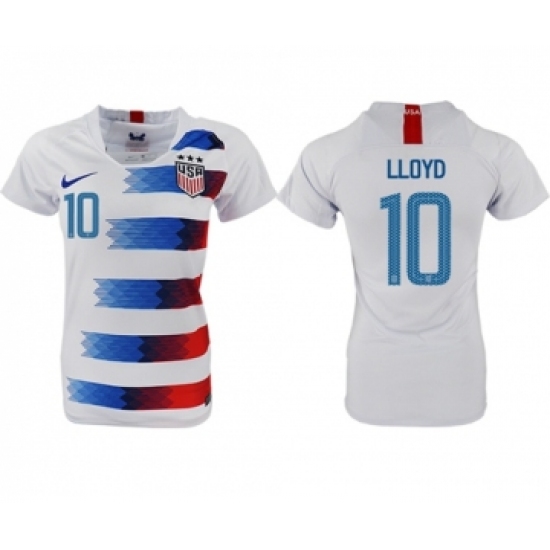 Women's USA 10 Lloyd Home Soccer Country Jersey