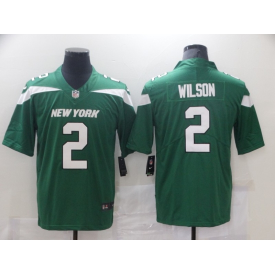 Men's New York Jets 2 Zach Wilson Nike Gotham Green 2021 Draft First Round Pick Leopard Jersey