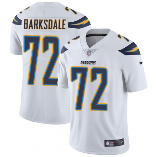 Youth Nike Los Angeles Chargers 72 Joe Barksdale White Vapor Untouchable Limited Player NFL Jersey