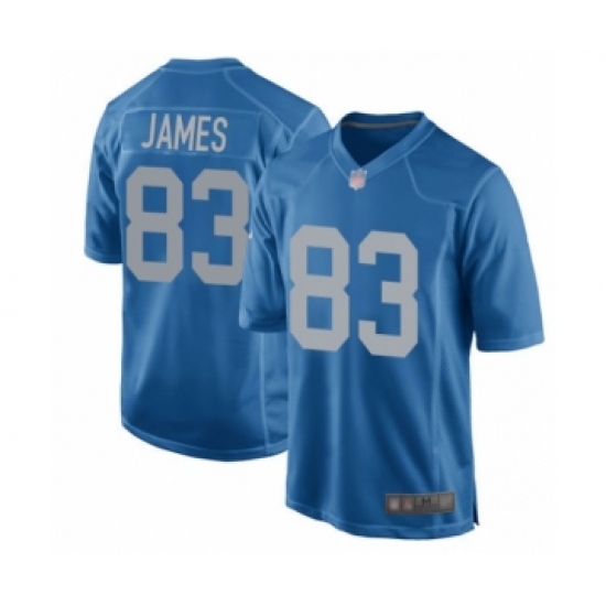 Men's Detroit Lions 83 Jesse James Game Blue Alternate Football Jersey