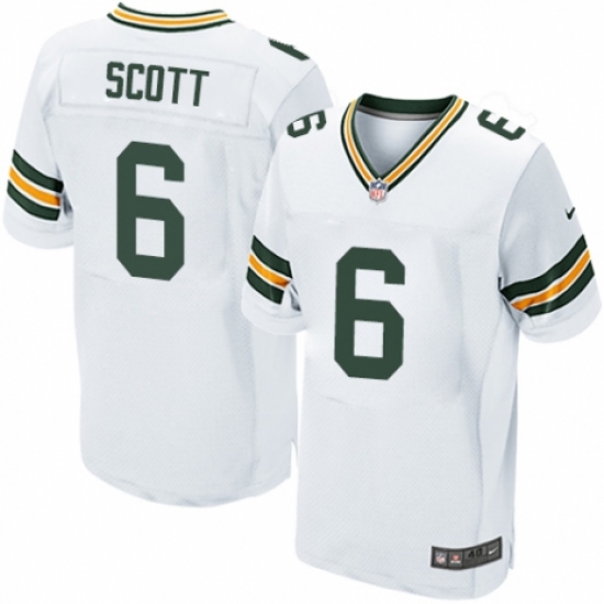 Men's Nike Green Bay Packers 6 JK Scott Elite White NFL Jersey