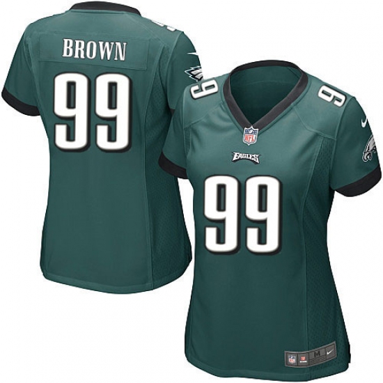 Women's Nike Philadelphia Eagles 99 Jerome Brown Game Midnight Green Team Color NFL Jersey