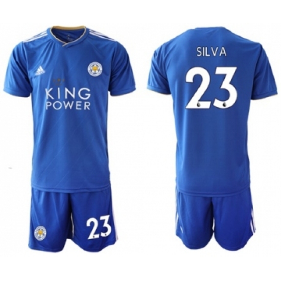 Leicester City 23 Silva Home Soccer Club Jersey