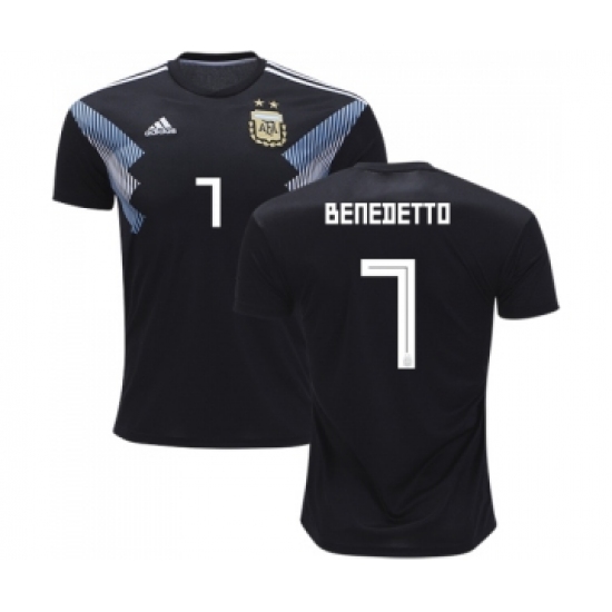 Argentina 7 Benedetto Away Kid Soccer Country Jersey