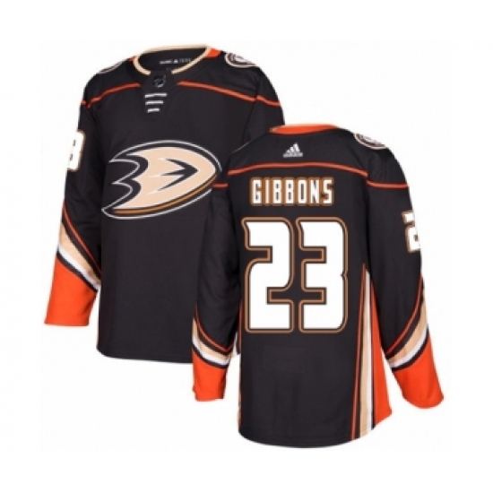 Men's Adidas Anaheim Ducks 23 Brian Gibbons Premier Black Home NHL Jersey