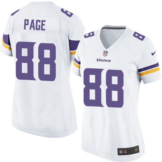 Women's Nike Minnesota Vikings 88 Alan Page Game White NFL Jersey