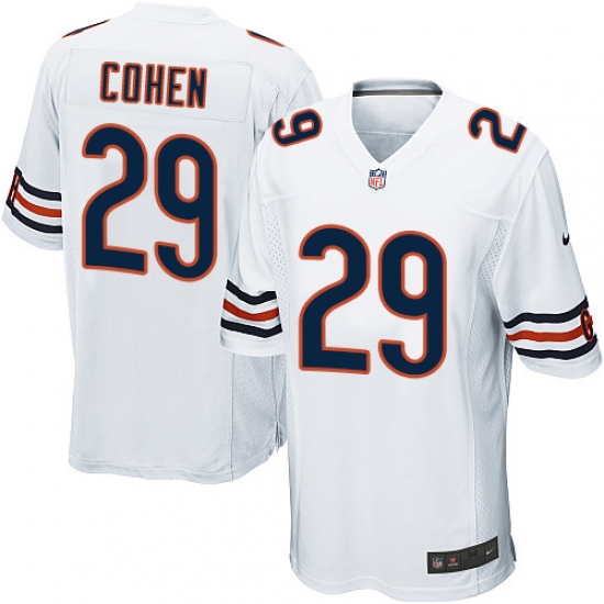 Men's Nike Chicago Bears 29 Tarik Cohen Game White NFL Jersey