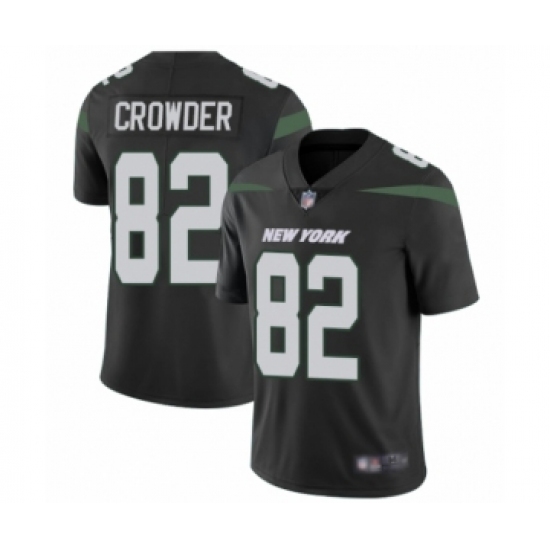 Youth New York Jets 82 Jamison Crowder Black Alternate Vapor Untouchable Limited Player Football Jersey