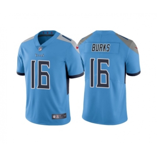 Men's Tennessee Titans 16 Treylon Burks Blue Vapor Untouchable Stitched Jersey