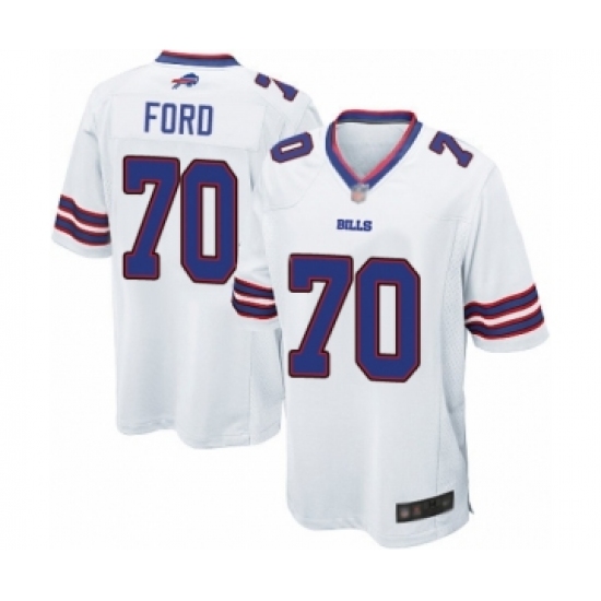 Men's Buffalo Bills 70 Cody Ford Game White Football Jersey
