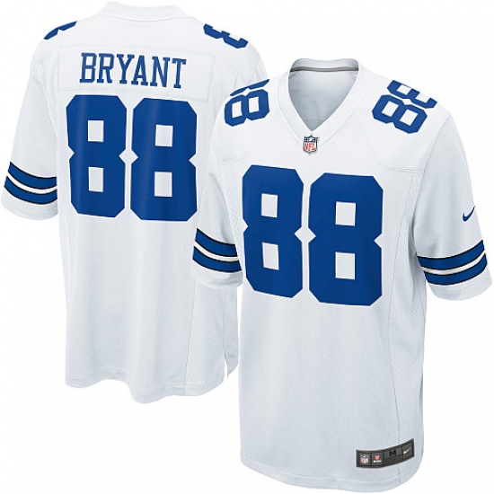 Men's Nike Dallas Cowboys 88 Dez Bryant Game White NFL Jersey