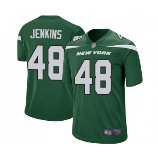 Men's New York Jets 48 Jordan Jenkins Game Green Team Color Football Jersey