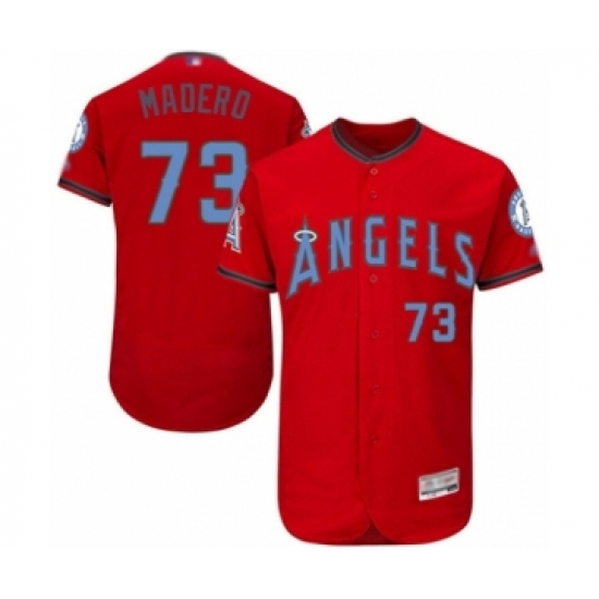 Men's Los Angeles Angels of Anaheim 73 Luis Madero Authentic Red 2016 Father's Day Fashion Flex Base Baseball Player Jersey