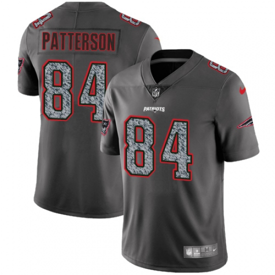 Men's Nike New England Patriots 84 Cordarrelle Patterson Gray Static Vapor Untouchable Limited NFL Jersey