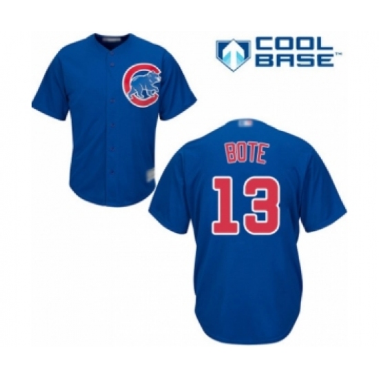 Youth Chicago Cubs 13 David Bote Authentic Royal Blue Alternate Cool Base Baseball Player Jersey
