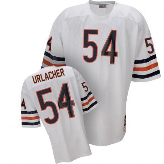 Mitchell and Ness Chicago Bears 54 Brian Urlacher White Authentic Throwback NFL Jersey