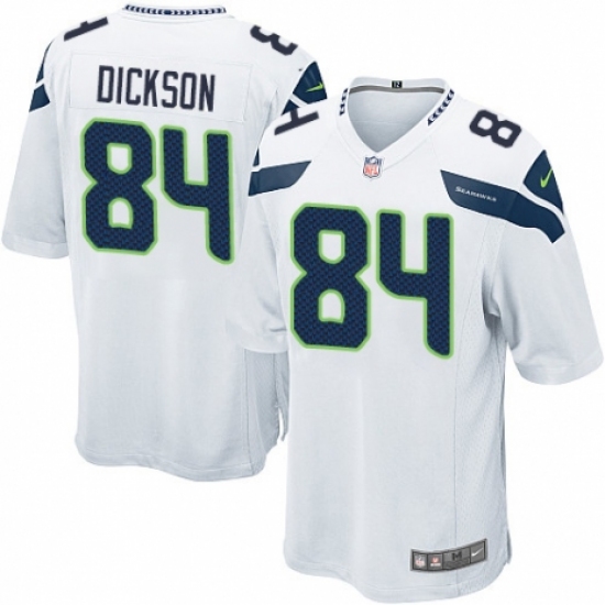Men's Nike Seattle Seahawks 84 Ed Dickson Game White NFL Jersey