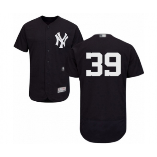 Men's New York Yankees 39 Mike Tauchman Navy Blue Alternate Flex Base Authentic Collection Baseball Player Jersey